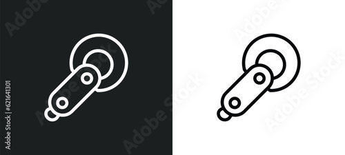 polishers outline icon in white and black colors. polishers flat vector icon from construction collection for web, mobile apps and ui.