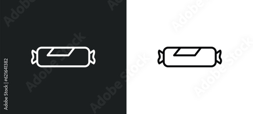 bolster outline icon in white and black colors. bolster flat vector icon from construction collection for web, mobile apps and ui. photo