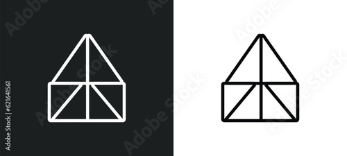 joist outline icon in white and black colors. joist flat vector icon from construction collection for web, mobile apps and ui.