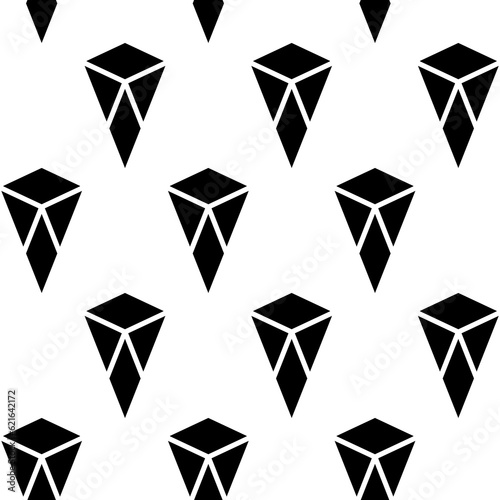 Seamless pattern with kites. Interlocking polygons tessellation background. Image with geometrical figures. Triangles, diamonds motif. Mosaic wallpaper. Tiles illustration. Digital paper. Vector art.