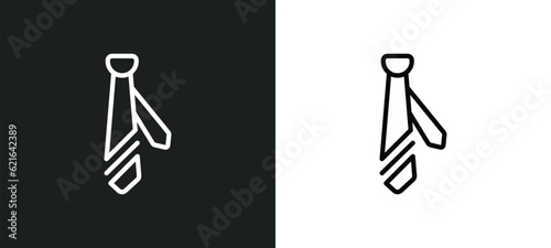 cravat outline icon in white and black colors. cravat flat vector icon from clothes collection for web, mobile apps and ui.