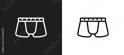 boxers outline icon in white and black colors. boxers flat vector icon from clothes collection for web, mobile apps and ui.