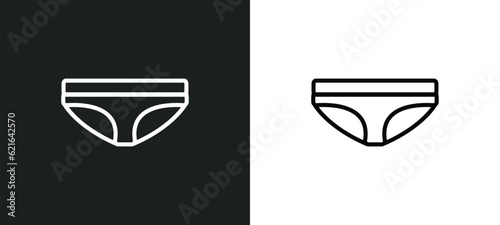 panties outline icon in white and black colors. panties flat vector icon from clothes collection for web, mobile apps and ui.