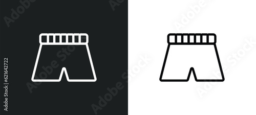 boxer outline icon in white and black colors. boxer flat vector icon from clothes collection for web, mobile apps and ui.