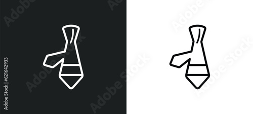 cravat outline icon in white and black colors. cravat flat vector icon from collection for web, mobile apps and ui.