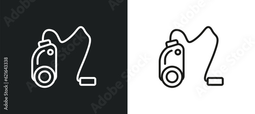 hoover outline icon in white and black colors. hoover flat vector icon from cleaning collection for web, mobile apps and ui.