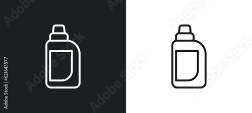 bleach outline icon in white and black colors. bleach flat vector icon from cleaning collection for web, mobile apps and ui.