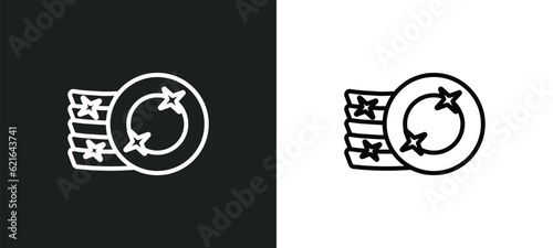 dish outline icon in white and black colors. dish flat vector icon from cleaning collection for web, mobile apps and ui.