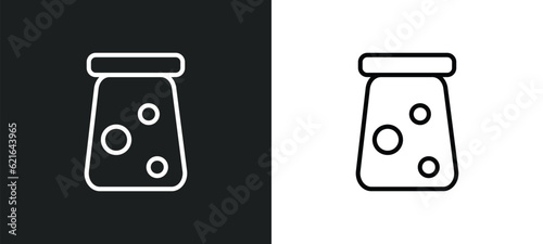 preservatives outline icon in white and black colors. preservatives flat vector icon from cleaning collection for web, mobile apps and ui.