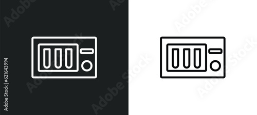 sterilization outline icon in white and black colors. sterilization flat vector icon from cleaning collection for web, mobile apps and ui.