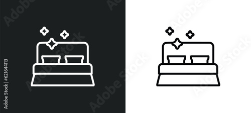 clean room outline icon in white and black colors. clean room flat vector icon from cleaning collection for web, mobile apps and ui.
