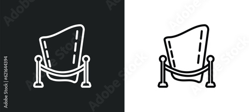 premiere outline icon in white and black colors. premiere flat vector icon from cinema collection for web, mobile apps and ui.