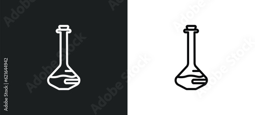 volumetric outline icon in white and black colors. volumetric flat vector icon from chemistry collection for web  mobile apps and ui.