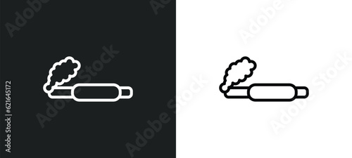 car tailpipe outline icon in white and black colors. car tailpipe flat vector icon from car parts collection for web, mobile apps and ui.