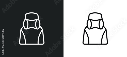 car headrest outline icon in white and black colors. car headrest flat vector icon from car parts collection for web, mobile apps and ui.