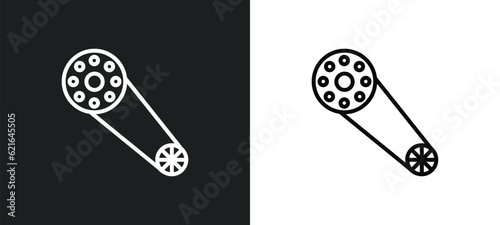 car camshaft outline icon in white and black colors. car camshaft flat vector icon from car parts collection for web, mobile apps and ui. photo