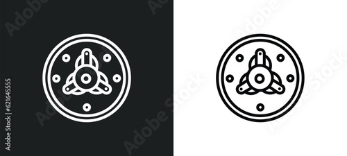 car bearing outline icon in white and black colors. car bearing flat vector icon from car parts collection for web, mobile apps and ui.