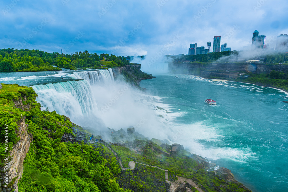 Niagara Falls in Buffalo, New York, righr by the canadian border.