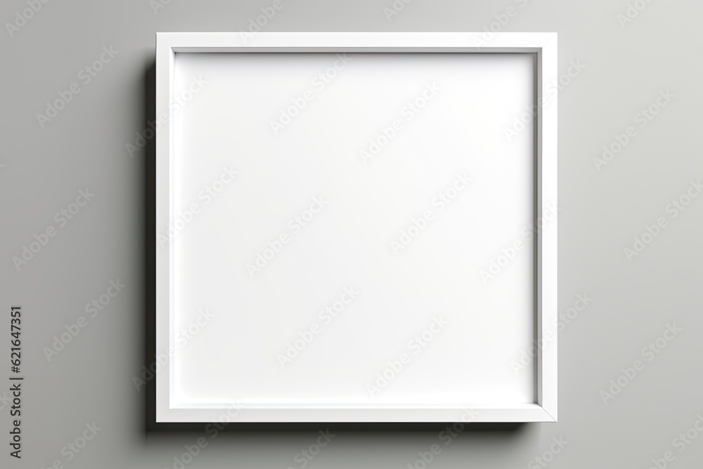 White Frame Picture Mockup on Minimalist Wall with Window Light and Shadow - Isolated Empty Board for Lifestyle Photography. Generative AI White Frame Picture Mockup on Minimalist Wall with Window Light and Shadow - Isolated Empty Board for Lifestyle Photography. Generative AI
