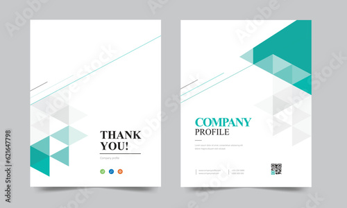 Company profile template and cover design.