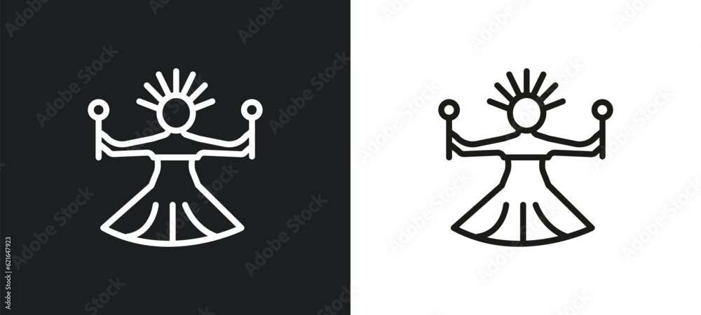 costume outline icon in white and black colors. costume flat vector icon from brazilia collection for web, mobile apps and ui.
