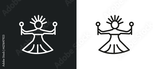 costume outline icon in white and black colors. costume flat vector icon from brazilia collection for web, mobile apps and ui.