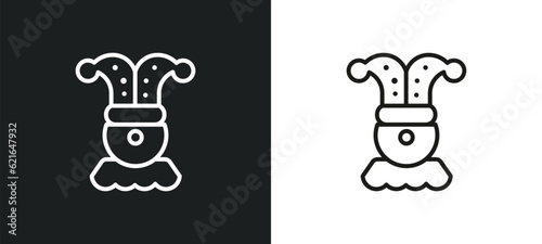 joker outline icon in white and black colors. joker flat vector icon from brazilia collection for web, mobile apps and ui.