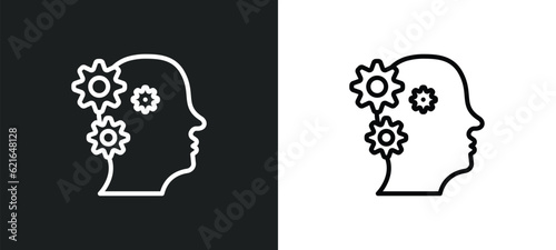 opportunities outline icon in white and black colors. opportunities flat vector icon from brain process collection for web, mobile apps and ui.