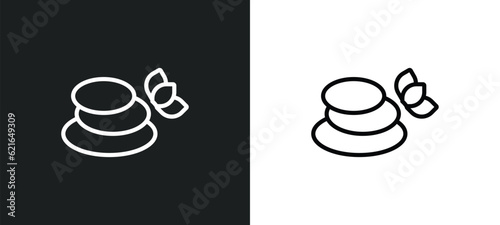 massage outline icon in white and black colors. massage flat vector icon from beauty collection for web, mobile apps and ui.