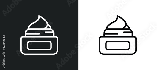 moisturizer outline icon in white and black colors. moisturizer flat vector icon from beauty collection for web, mobile apps and ui.
