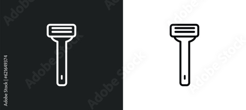 shaving outline icon in white and black colors. shaving flat vector icon from beauty collection for web, mobile apps and ui.