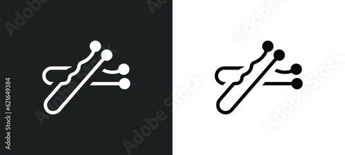 hair clip tool outline icon in white and black colors. hair clip tool flat vector icon from beauty collection for web, mobile apps and ui.