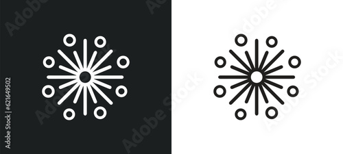 big bang outline icon in white and black colors. big bang flat vector icon from astronomy collection for web, mobile apps and ui.