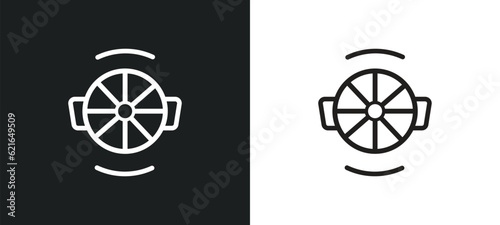 airscrew outline icon in white and black colors. airscrew flat vector icon from astronomy collection for web, mobile apps and ui.
