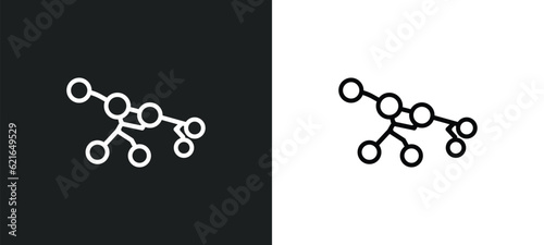 ursa major outline icon in white and black colors. ursa major flat vector icon from astronomy collection for web, mobile apps and ui.
