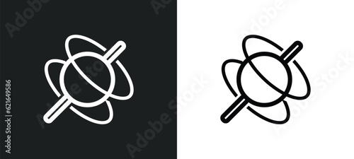 quasar outline icon in white and black colors. quasar flat vector icon from astronomy collection for web, mobile apps and ui. photo