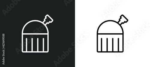 planetarium outline icon in white and black colors. planetarium flat vector icon from astronomy collection for web, mobile apps and ui.