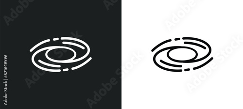 nebula outline icon in white and black colors. nebula flat vector icon from astronomy collection for web, mobile apps and ui.