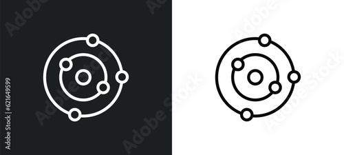 milky way outline icon in white and black colors. milky way flat vector icon from astronomy collection for web, mobile apps and ui.