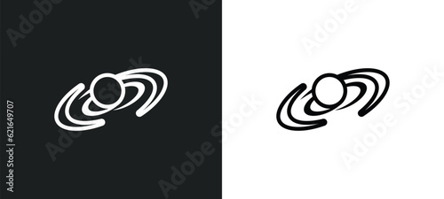 galaxy outline icon in white and black colors. galaxy flat vector icon from astronomy collection for web, mobile apps and ui.