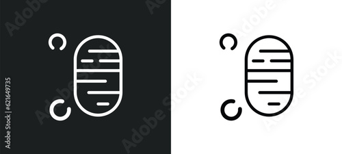 foortprints on the moon outline icon in white and black colors. foortprints on the moon flat vector icon from astronomy collection for web, mobile apps and ui.