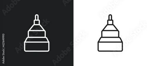 temple of heaven outline icon in white and black colors. temple of heaven flat vector icon from asian collection for web, mobile apps and ui.
