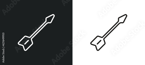 quiver outline icon in white and black colors. quiver flat vector icon from asian collection for web, mobile apps and ui.