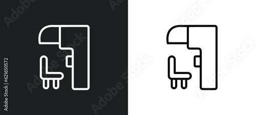 sensorama outline icon in white and black colors. sensorama flat vector icon from artificial intellegence collection for web, mobile apps and ui.