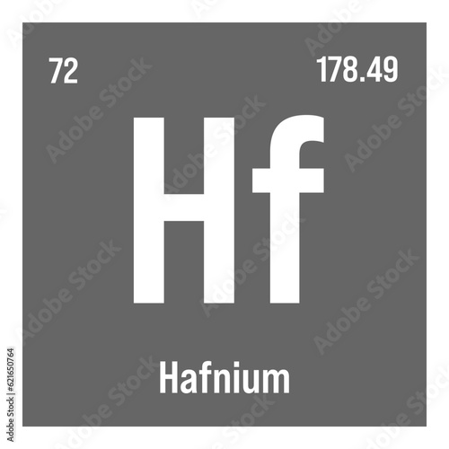 Germanium, Ge, periodic table element with name, symbol, atomic number and weight. Metalloid with various industrial uses, such as in semiconductors, fiber optics, and as a catalyst in certain