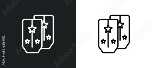 shoulder strap outline icon in white and black colors. shoulder strap flat vector icon from army and war collection for web, mobile apps and ui. photo