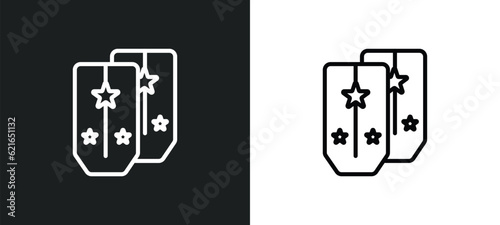 shoulder strap outline icon in white and black colors. shoulder strap flat vector icon from army and war collection for web, mobile apps and ui.