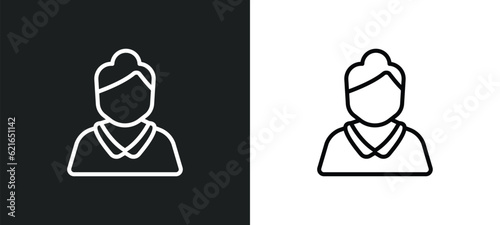 civilian outline icon in white and black colors. civilian flat vector icon from army and war collection for web, mobile apps and ui.