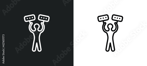 revolt outline icon in white and black colors. revolt flat vector icon from army and war collection for web  mobile apps and ui.