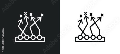 group union military strategy outline icon in white and black colors. group union military strategy flat vector icon from army collection for web, mobile apps and ui.